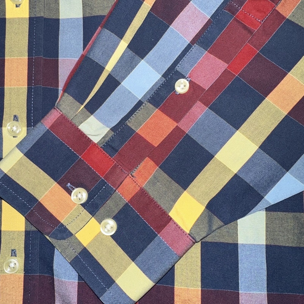 Jos‎ A. Banks Mens Traveler's Checkered Long Sleeve Button Down Shirt XL - Picture 10 of 16